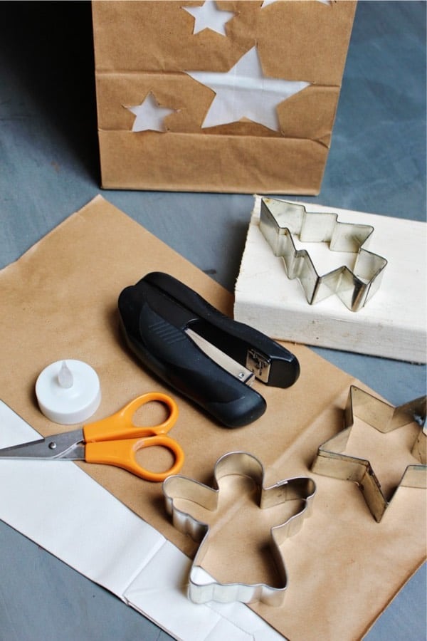 christmas craft for kids with cheap paper bags