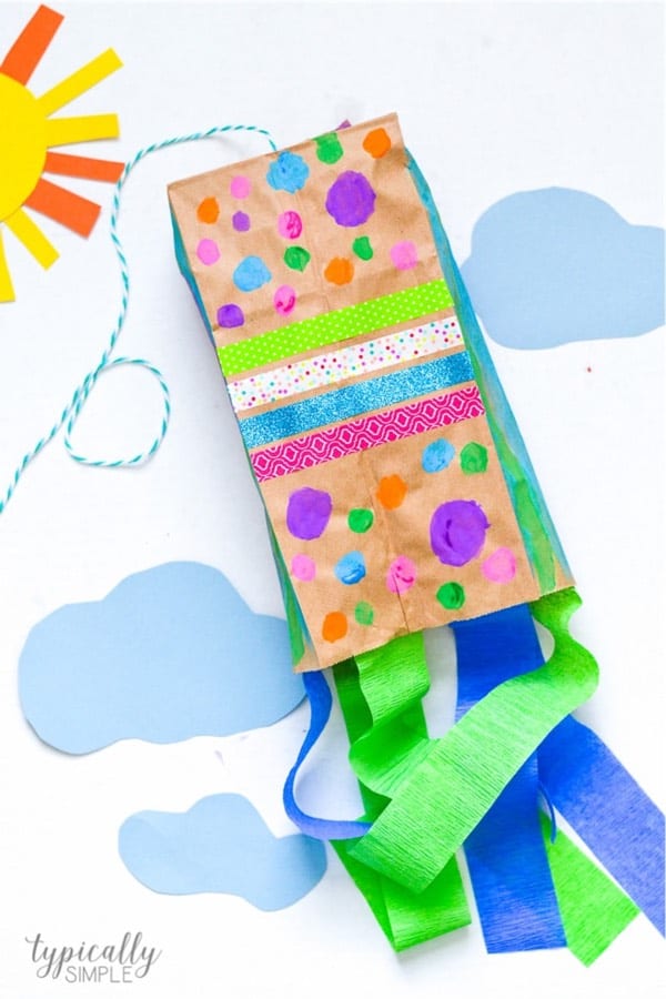 cheap to make paper bag kids kite