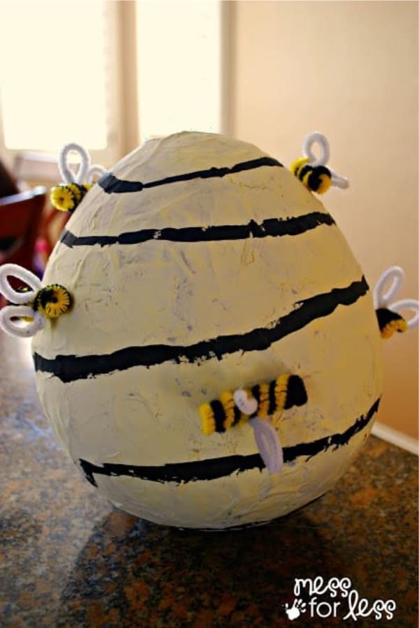 kids craft example made with paper mache