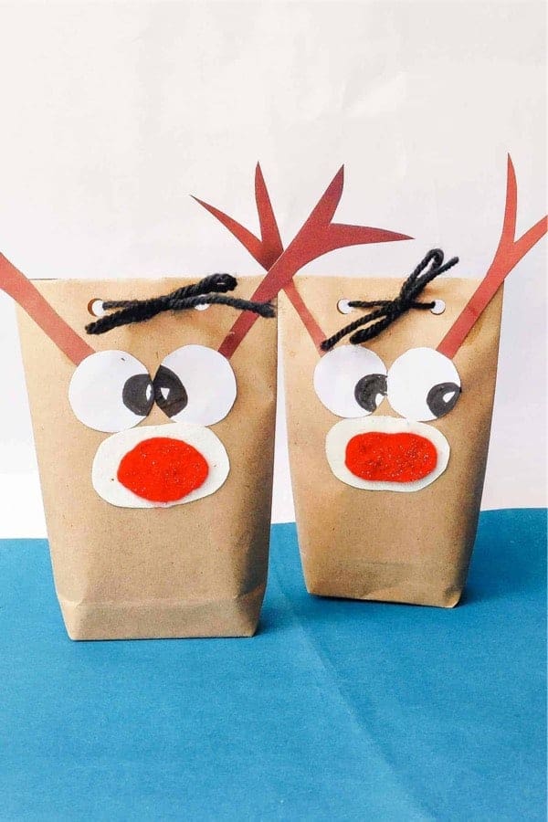 cheap christmas craft activity with paper bags