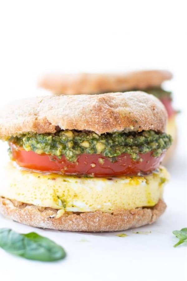 on the go breakfast recipe with pesto