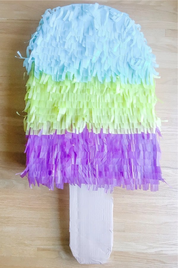 popsicle shaped homemade pinata craft project