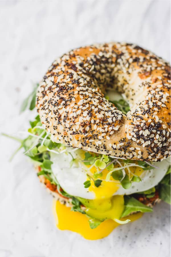 homemade bagel sandwich recipe for breakfast