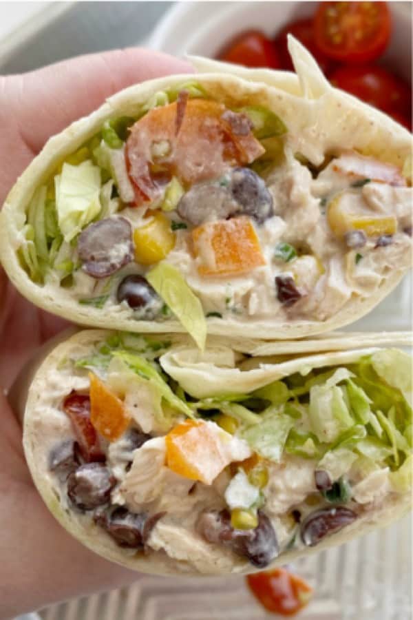 on the go salad wrap lunch recipe