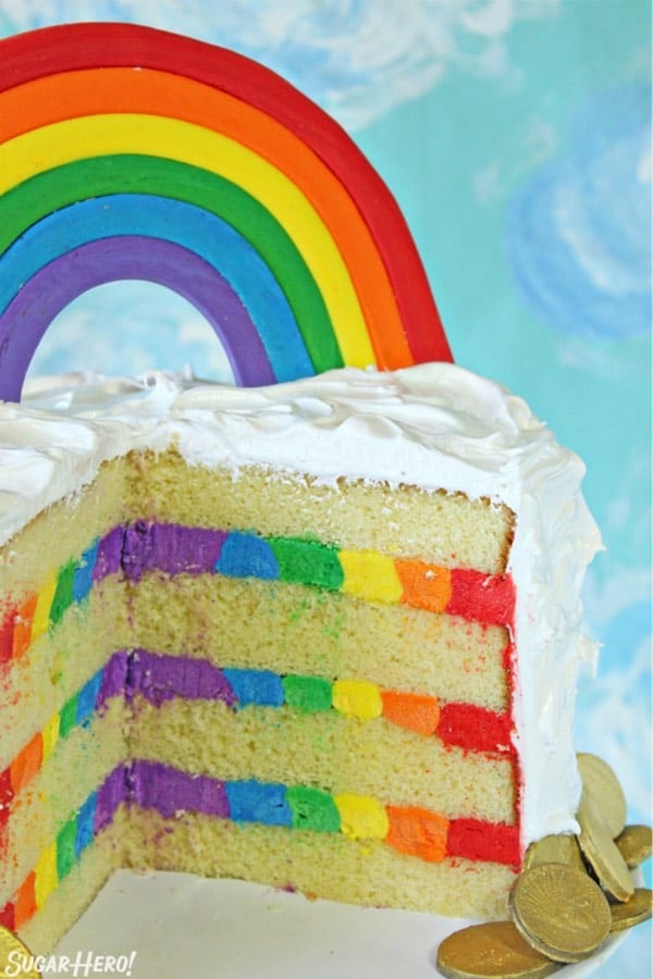 how to make a rainbow layer cake