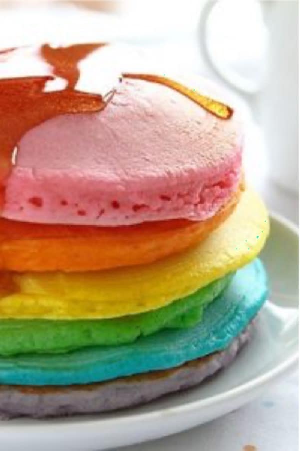 recipe idea for rainbow pancakes