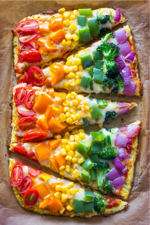 fun recipe for rainbow pizza