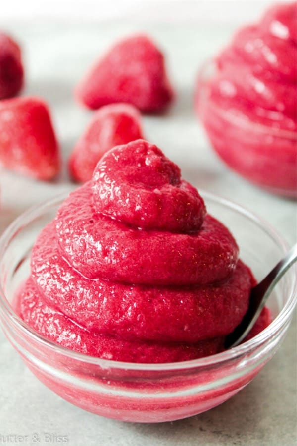 quick strawberry sorbet