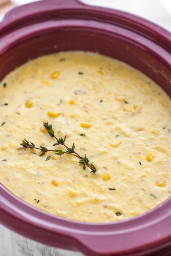 corn chowder and bacon crockpot dish