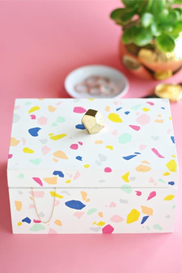 how to make a terazzo jewelry storage box