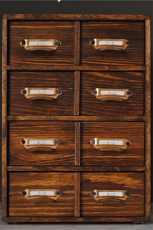 repurpose old storage bin for jewelry organizer