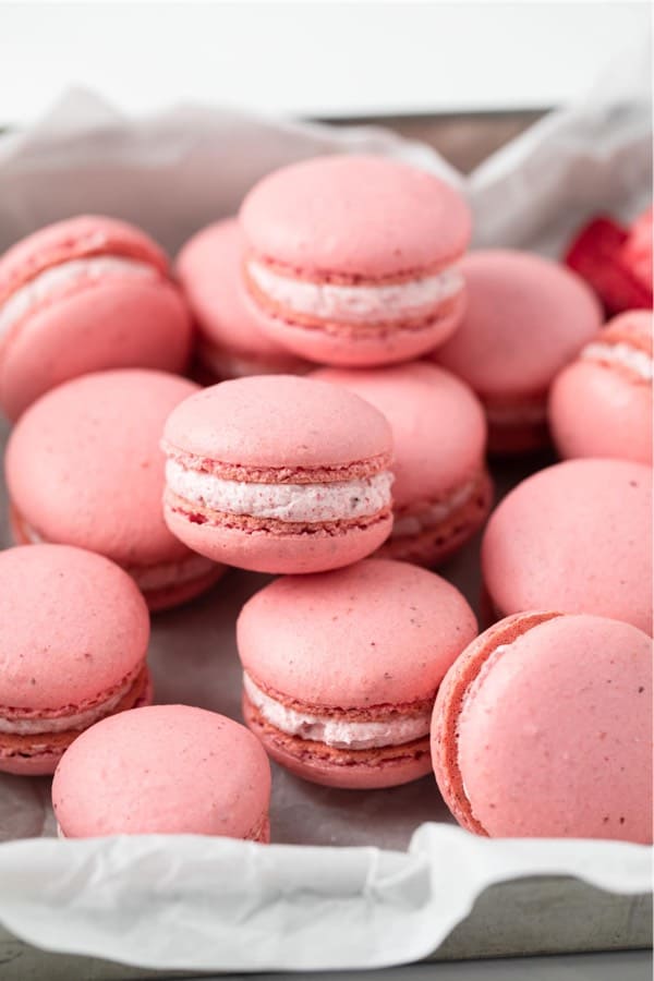 delicious pink macarons