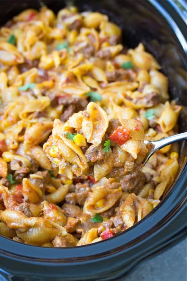 cheap dinner crockpot casserole recipe with pasta