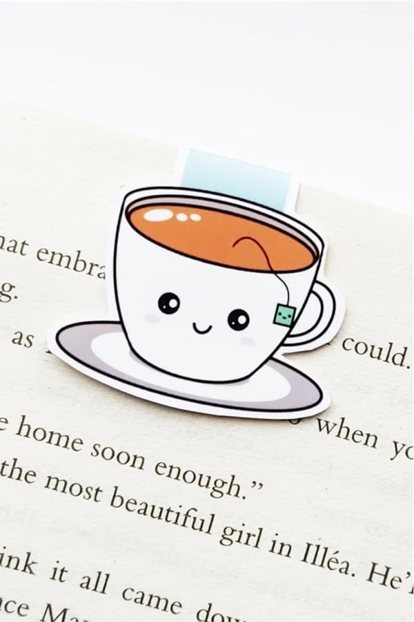 cute bookmark of teacup