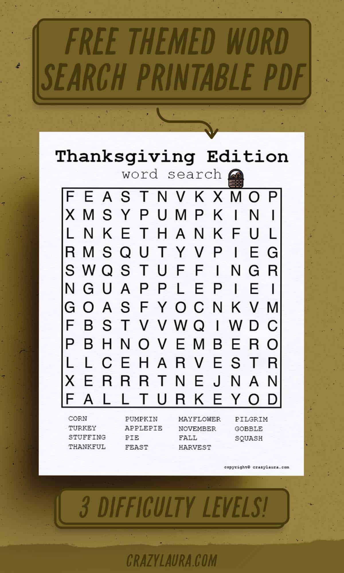 thanksgiving letter search printable activity