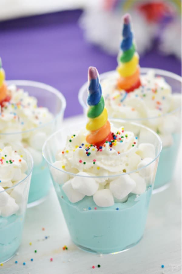 easy unicorn rainbow dessert recipe for kids