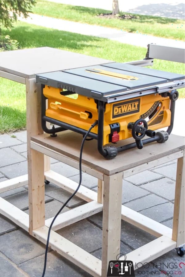 homemade table saw stand build tutorial