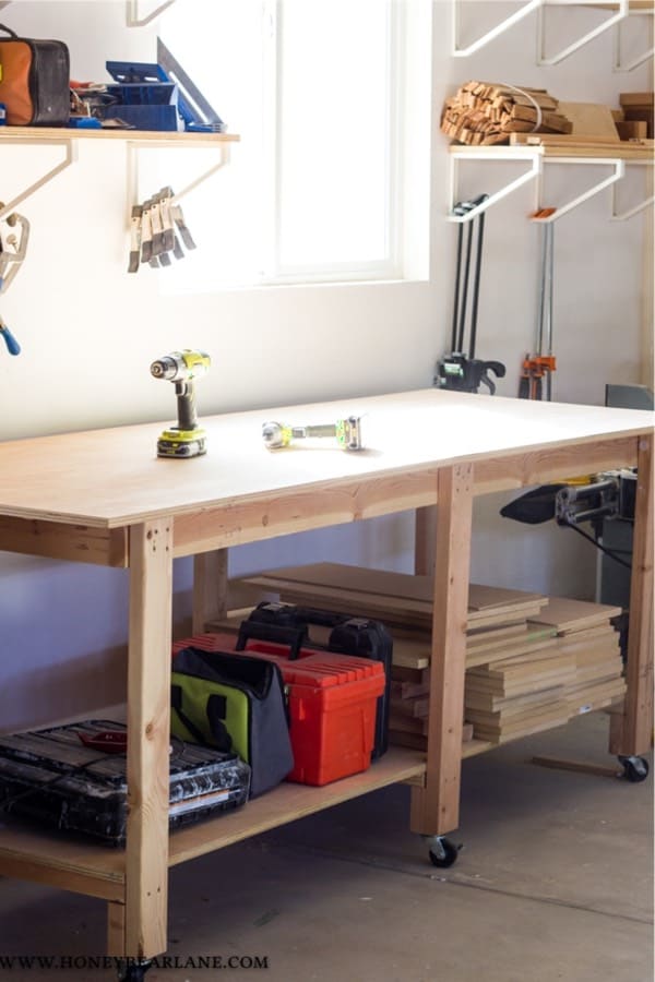 do it yourself build plans for garage bench