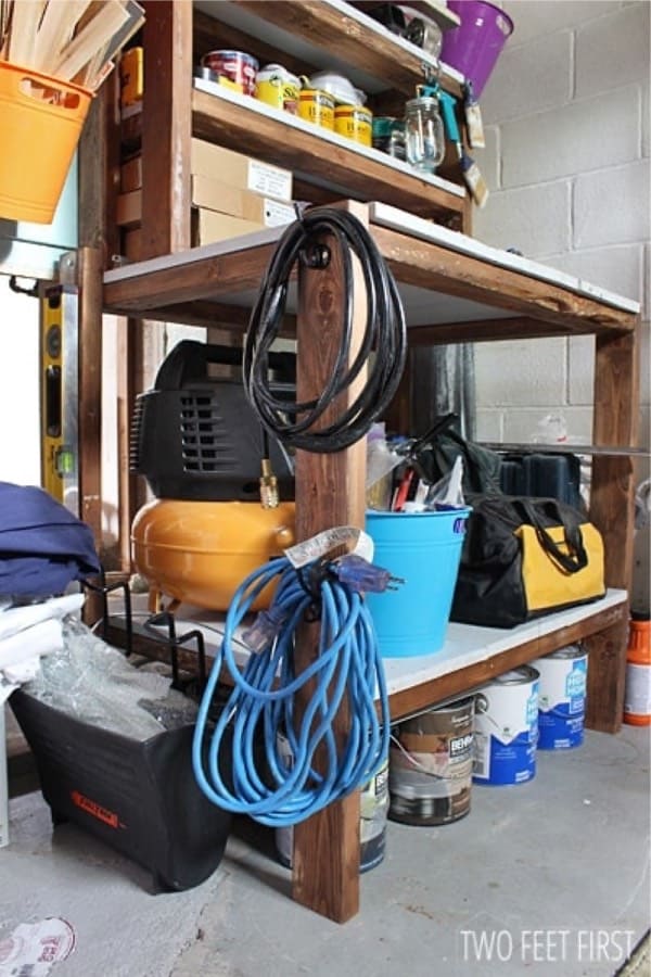 build your own garage storage shelving