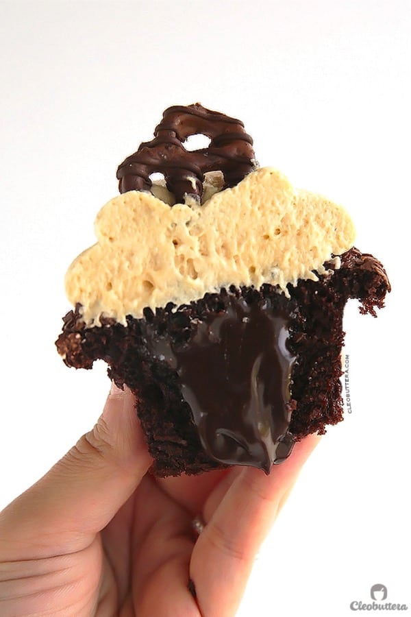 creative dessert cupcake recipe with fudge