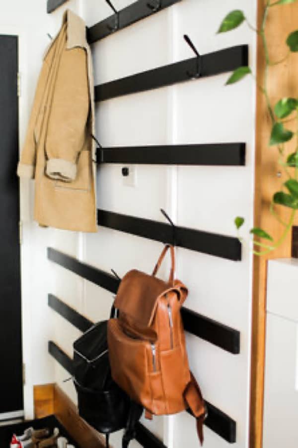 minimalist coat hanging diy rack tutorial