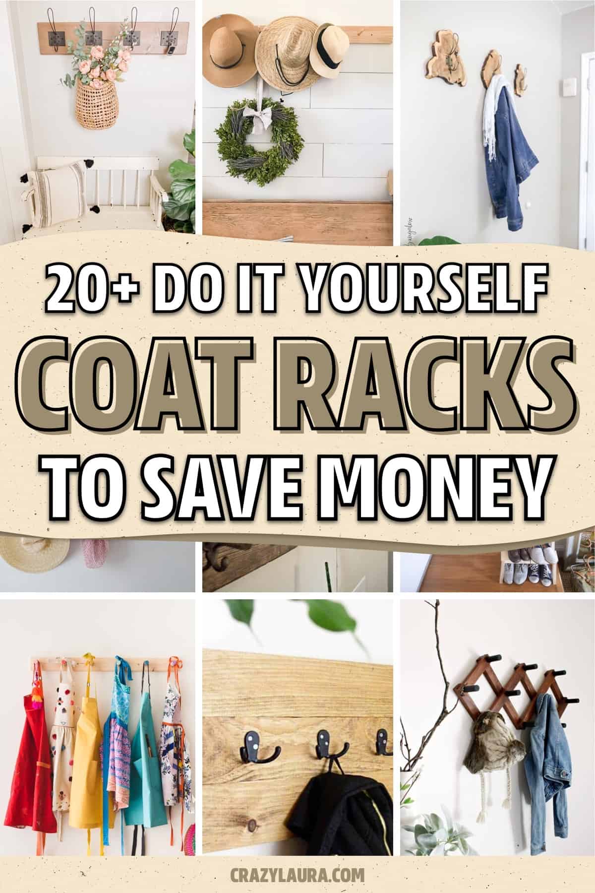 cheap to make coat rack examples