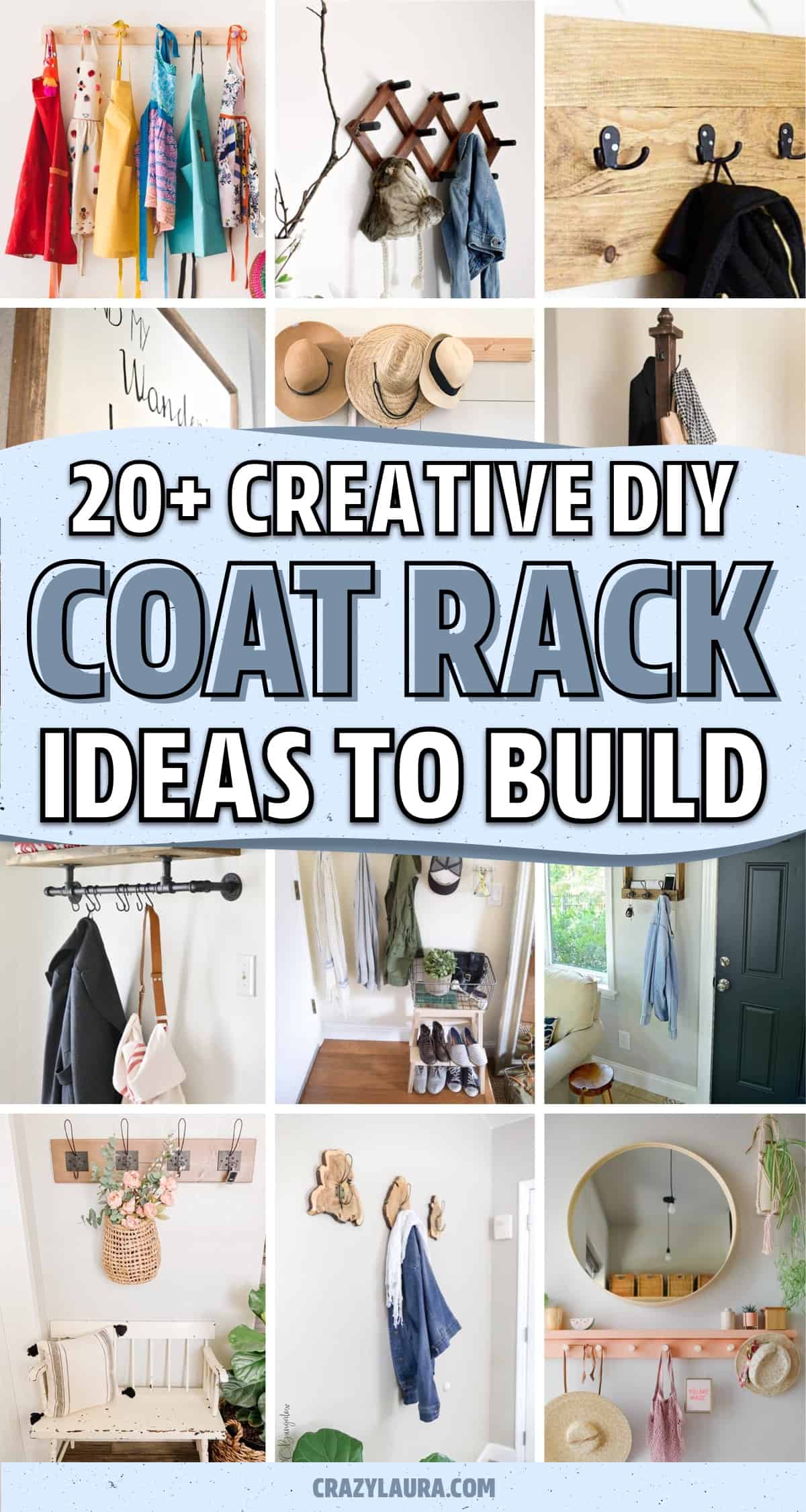 easy coat hanging diy tutorials