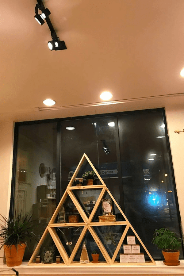 Triangle Display Shelf for Business