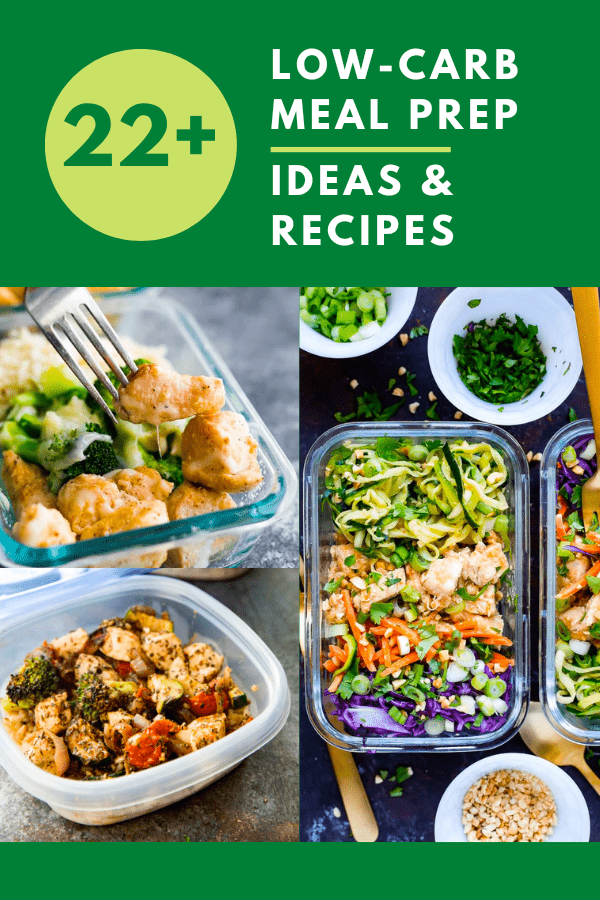 22+ Low-Carb Meal Prep Ideas and Recipes (Pinterest Pin)
