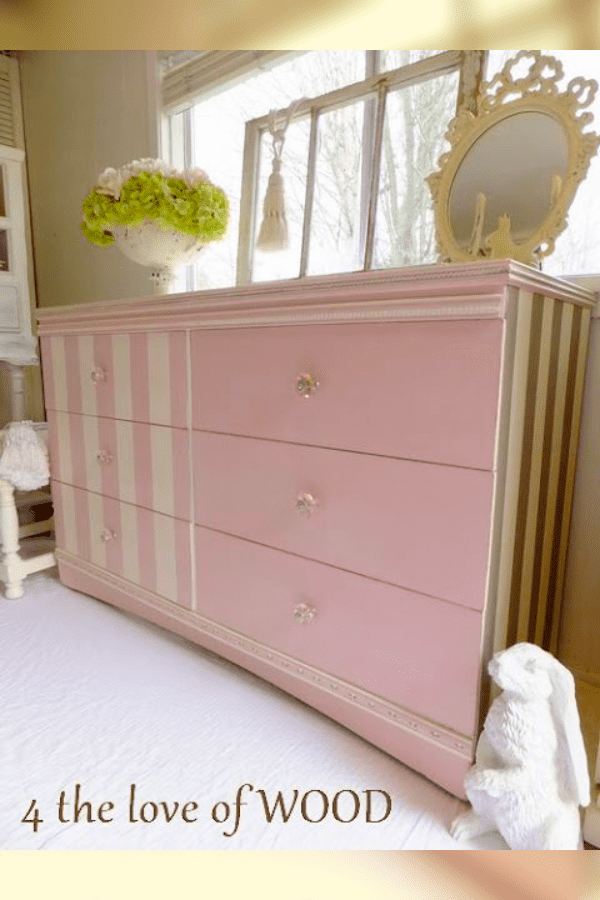 Pink Stripes Dresser