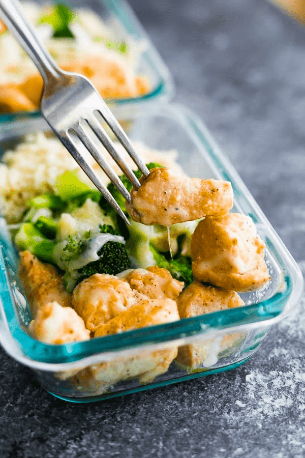 Cheesy Chicken And Rice Meal Prep