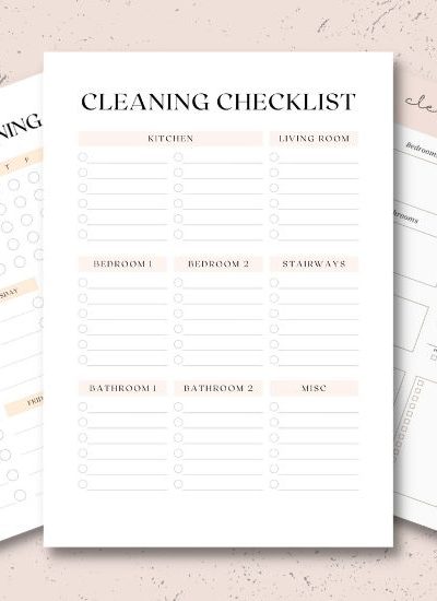 Free Cleaning Schedule Printables for Working Moms