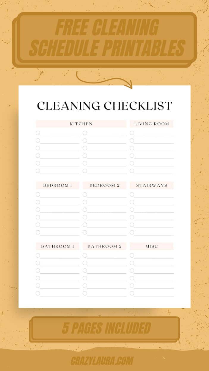 list of the best printable cleaning schedule