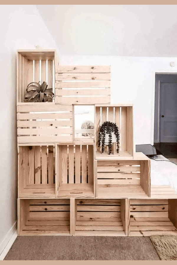 Crate Room Divider & Shelf