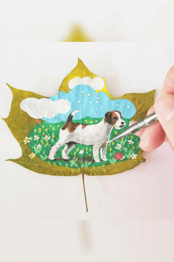 Paint your Pets on Leaves