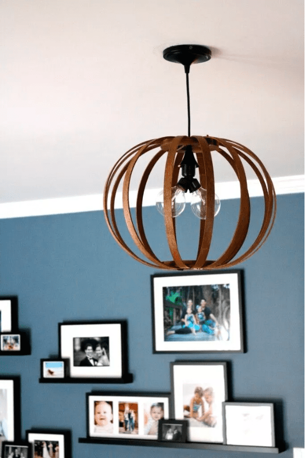 Pendant Light from Floral Rings