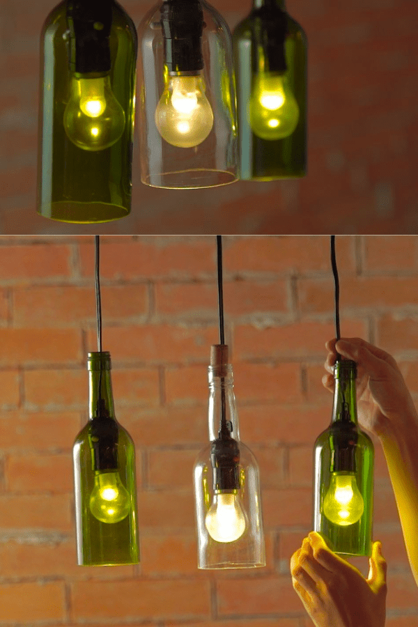 Wine Bottle Pendant Lamp