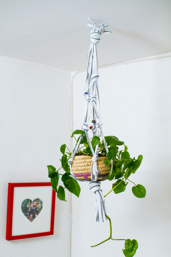 Hanging Planter from Old-Tshirt