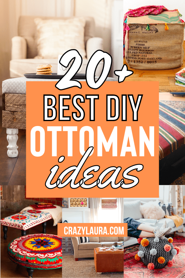 20+ Best DIY Ottoman Ideas (Pinterest Pin)