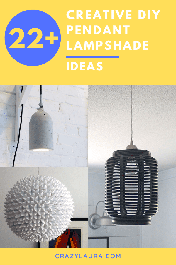 22+ Creative DIY Pendant Lampshade Ideas (Pinterest Pin)