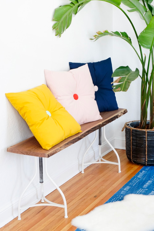 Colorful Tufted Pillow