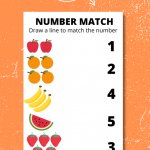 6 Matching Activity Kindergarten Worksheets Free (Pinterest Pin)