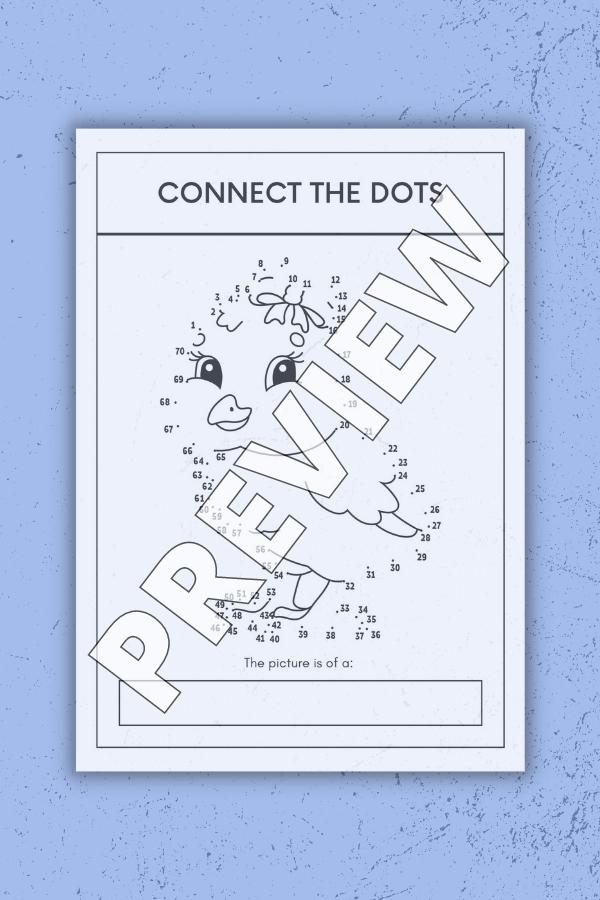 CHICK CONNECT-THE-DOTS WORKSHEET
