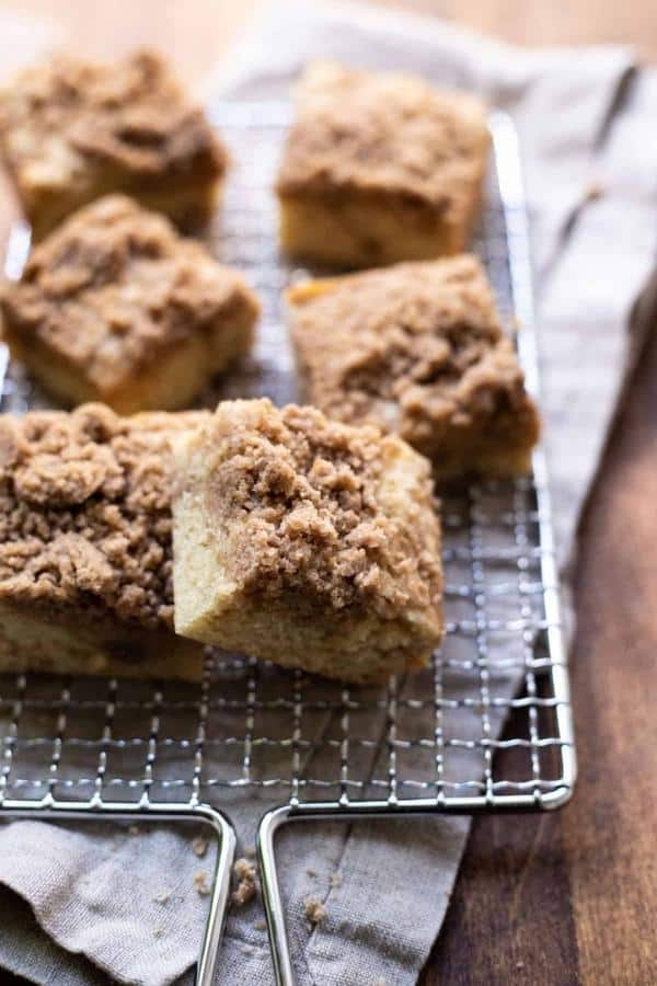 COFFEE CAKE BARS WITH STREUSEL TOPPING