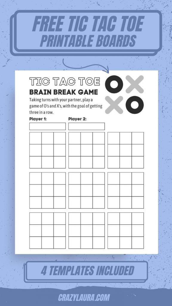 Free Tic Tac Toe Printable Boards: Fun for Kids!