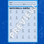 10 Free Fun Subtraction Worksheet Printables For Kids