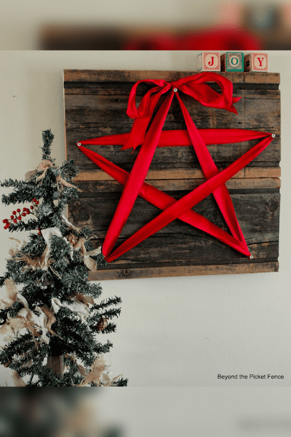 Christmas Star on Barn Wood