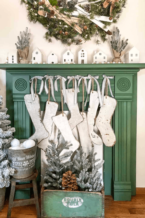 Wooden Christmas Stockings