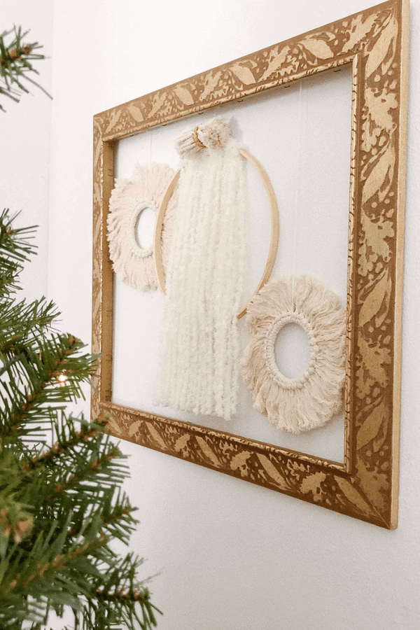 Framed Mini Macrame Wreaths