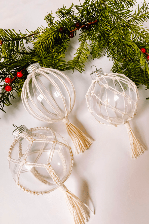 Macrame Christmas Ball Ornaments